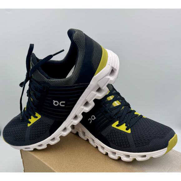 On Cloudswift Magnet Citron Mens Black Green Sz 7.5  41.9927 # 407 - Picture 5 of 8